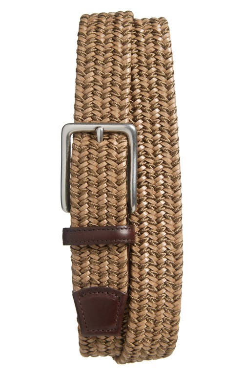 Torino Braided Belt In Taupe