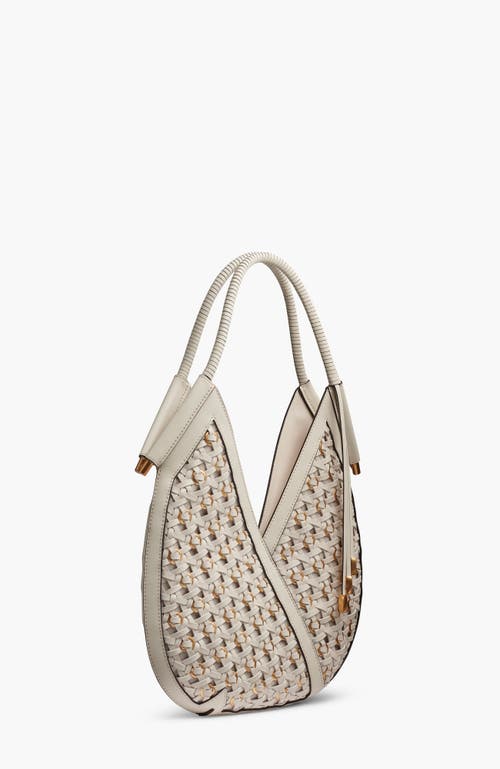 Donna Karan New York Baldwin Woven Grommet Mini Shoulder In Brown