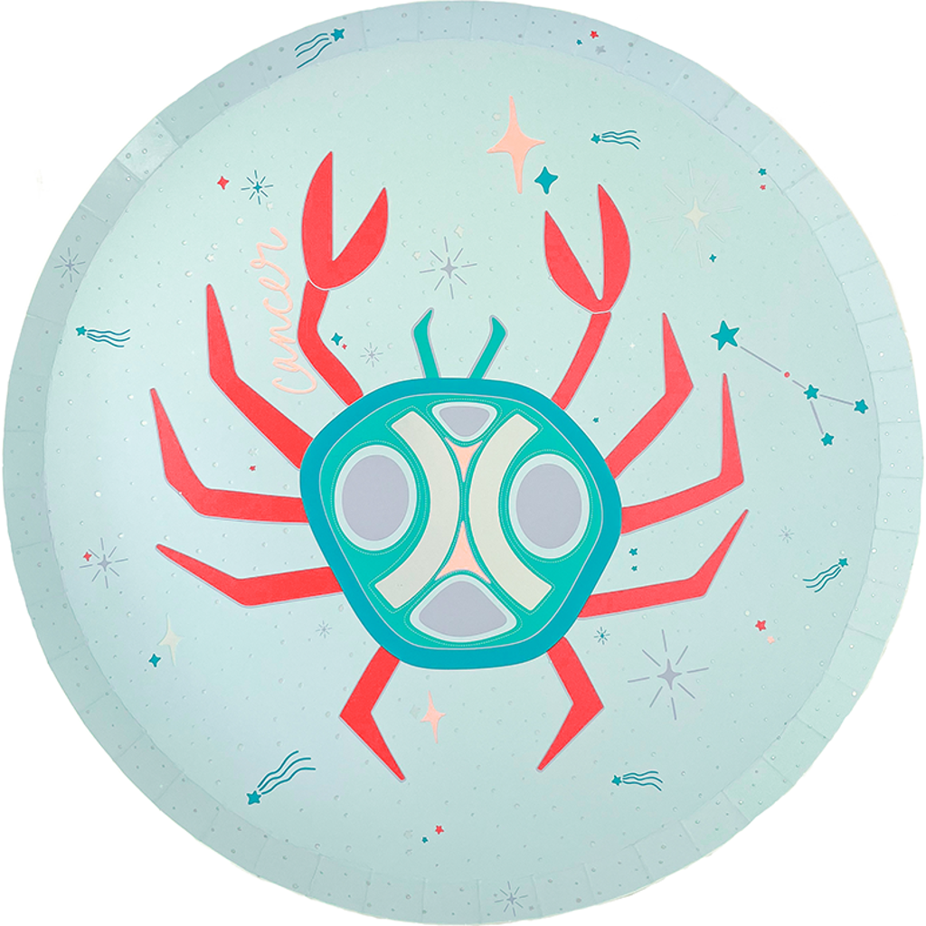 Jollity & Co Zodiac Themed Dinner Plates In Cancer