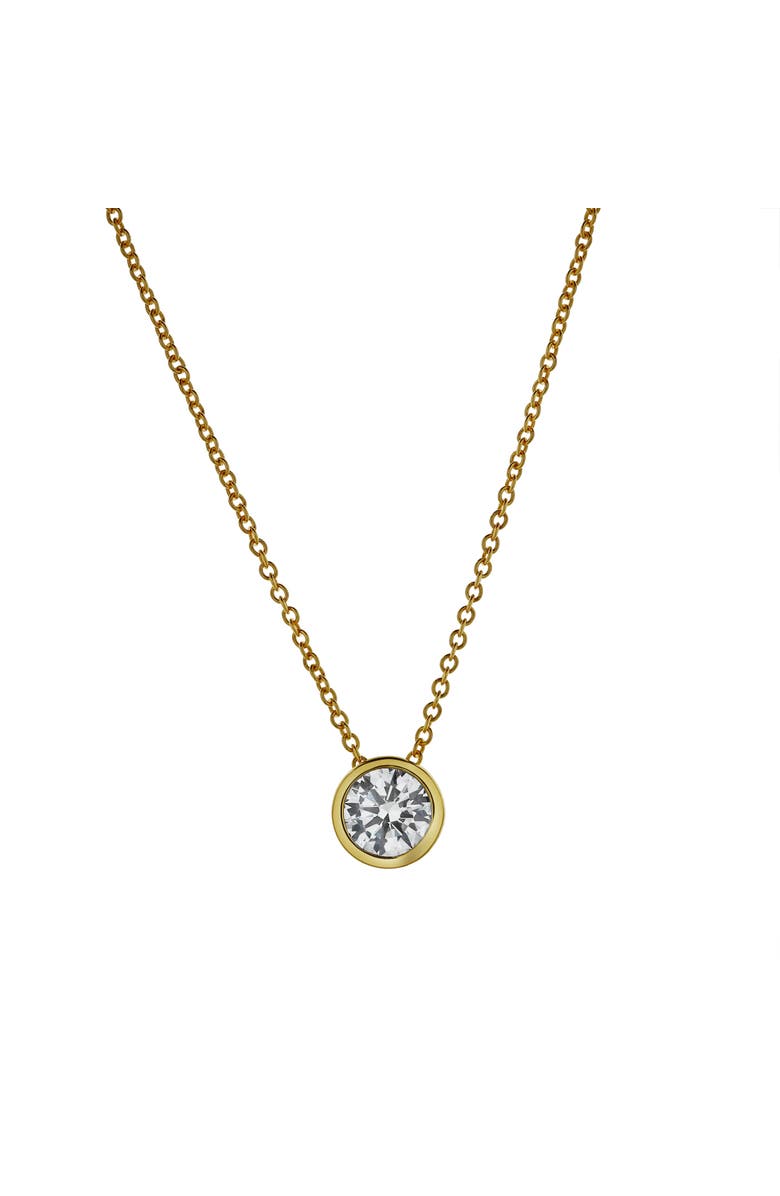 LuvMyJewelry Carlyle 14K Yellow Gold Round Lab Grown Diamond Pendant - 0.50 Ctw, Main, color,