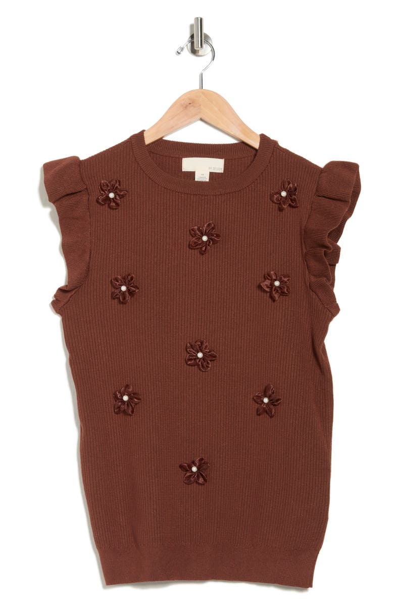 BY DESIGN Florina Embellished Sweater, Alternate, color, Potting Soil