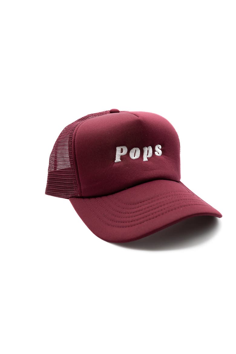 Pops Foam Trucker Hat, Alternate, color, Burgundy