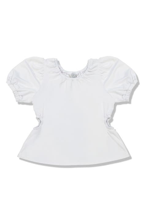 Kids' Gathered Puff Sleeve Top (Big Kid)