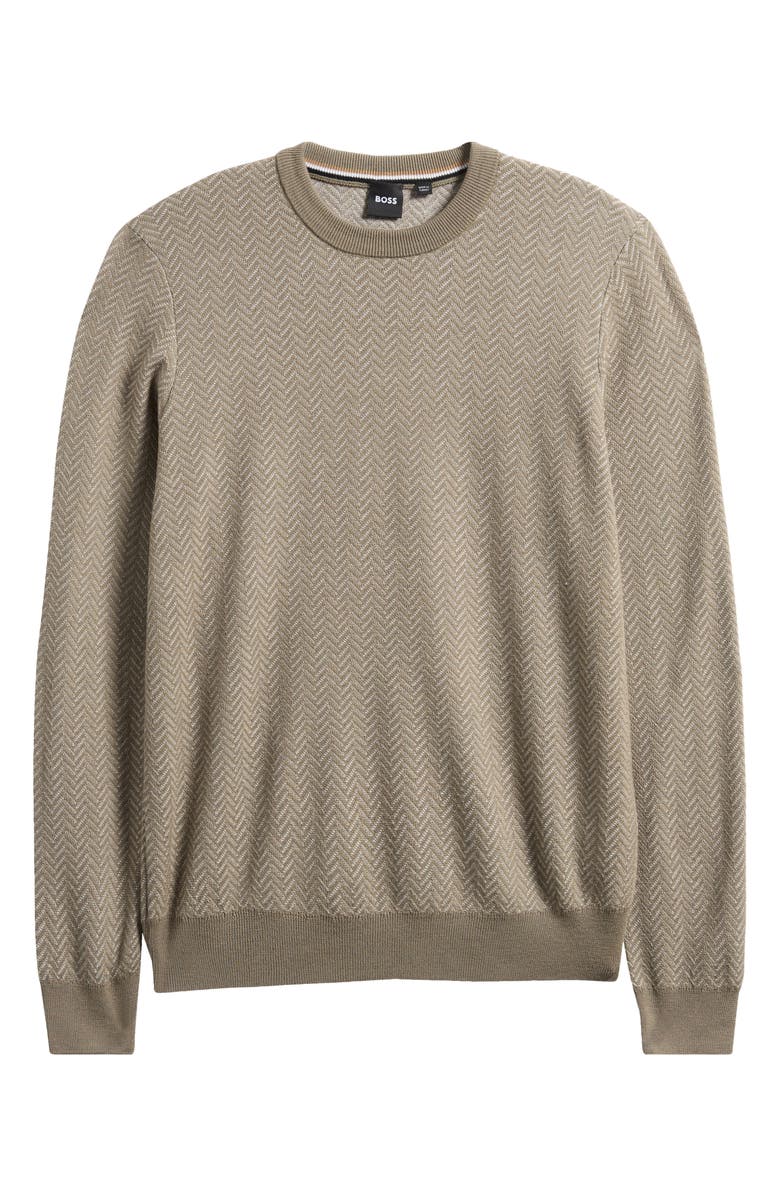 BOSS Habito Wool Sweater, Alternate, color, Open Brown