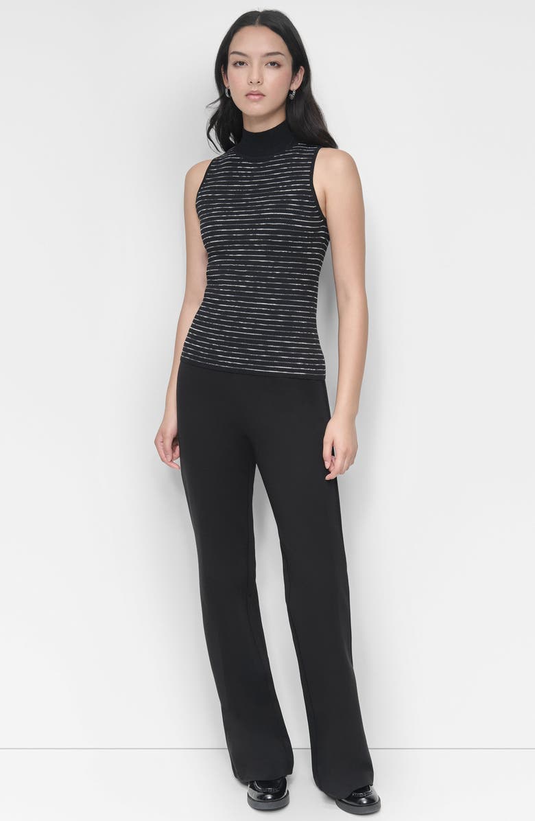 DKNY Space Dye Stripe Mock Neck Sweater, Alternate, color, 