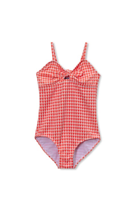 Girls Chlorine Resistant Cutout One Piece Swimsuit