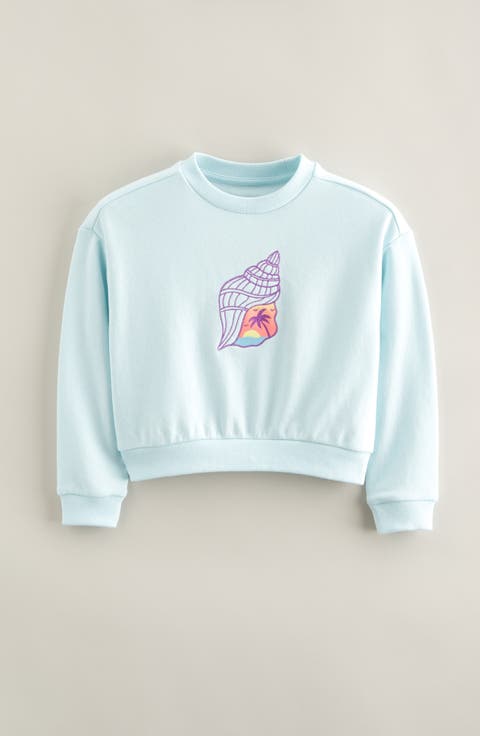 Deux Par Deux Organic Jersey Top with Applique -- Seashell Pink Deux Par Deux Organic Jersey Top with Applique -- Seashell Pink