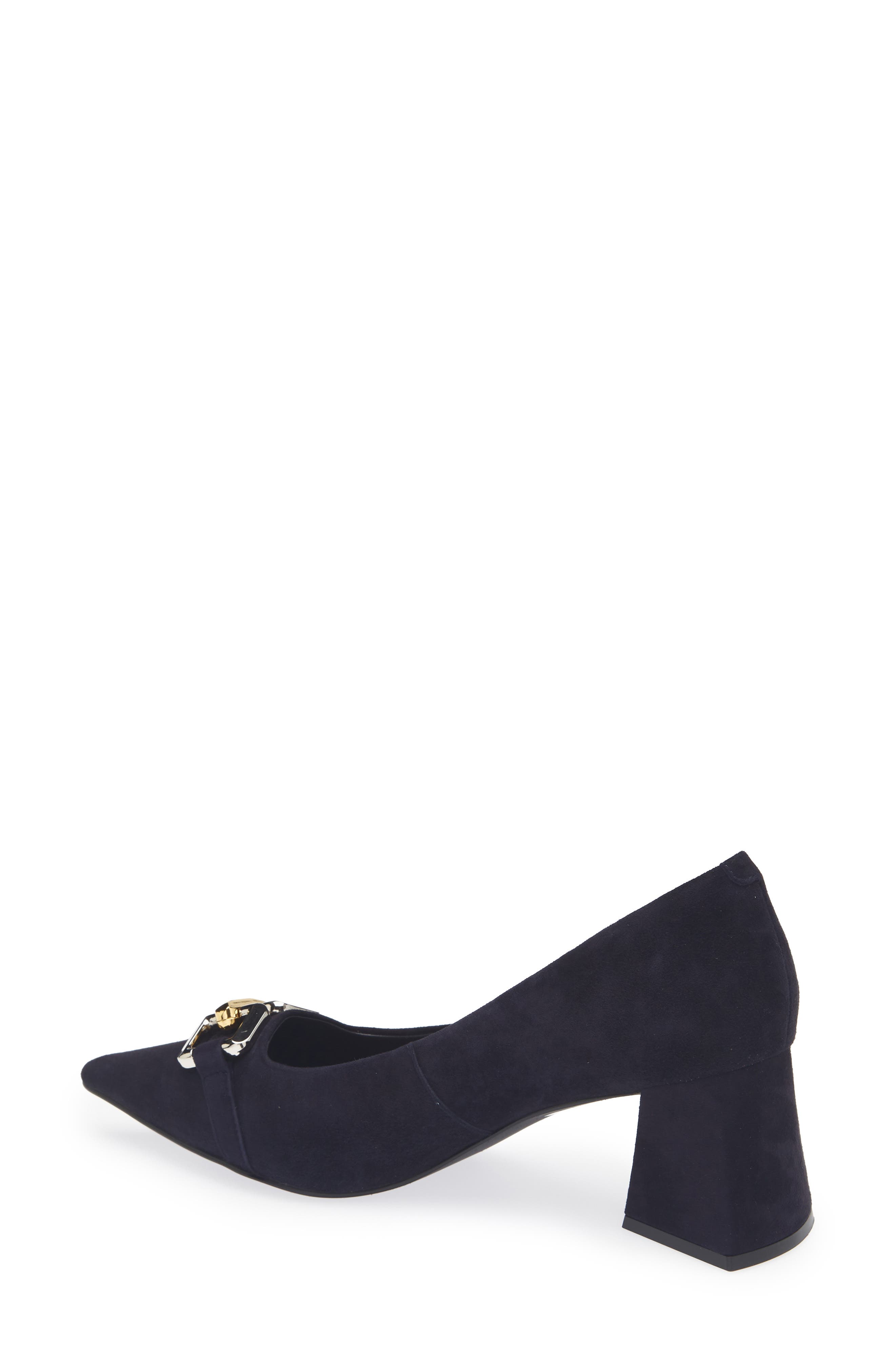 Anouk Pointed Toe Pump, Alternate, color, NAVY SUEDE