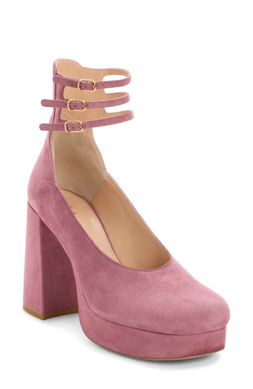 Chloé 100mm Triple-buckle Platform Pumps In Pink