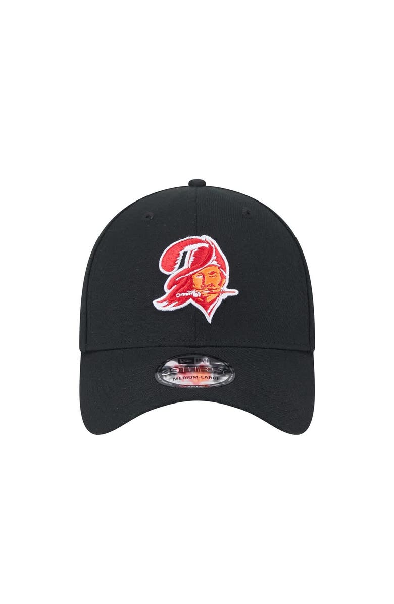 New Era Men's New Era Black Tampa Bay Buccaneers Throwback Main 39THIRTY Flex Hat, Alternate, color,