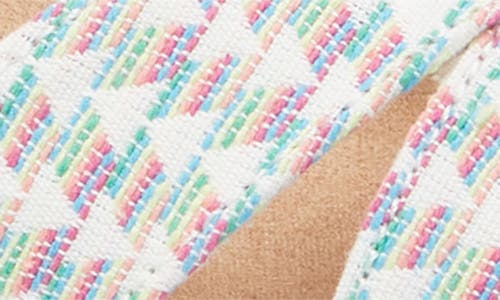 Shop Toms Wide Triangle Woven Wedge Sandal In Beige Multi