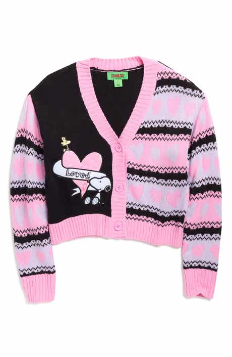 PEANUTS Kids' Peanuts® V-Day Snoopy Heart Cardigan