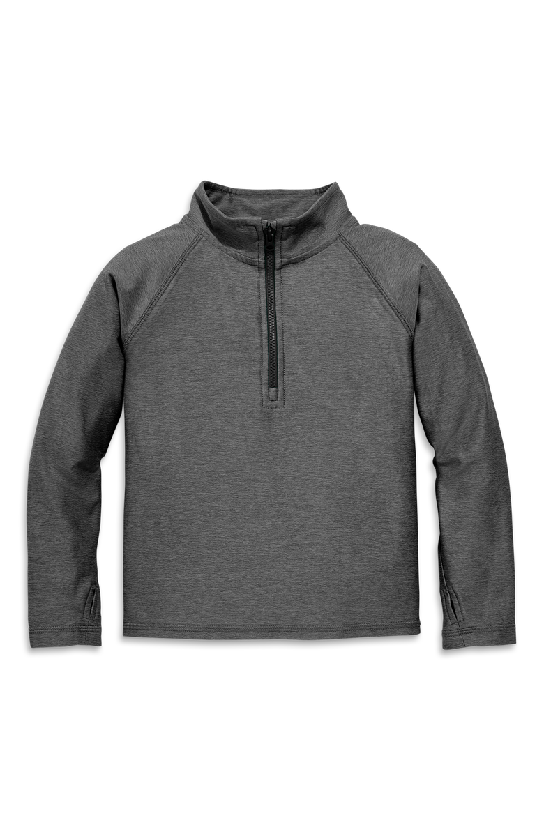 Primary Kids Flexknit Half-Zip Pullover, Main, color, Charcoal