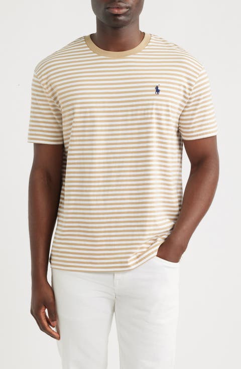 Classic Fit Stripe Cotton Jersey T-Shirt