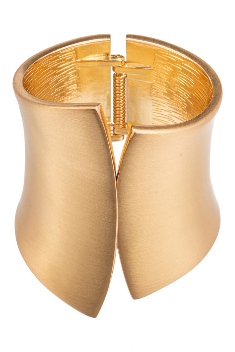 Cleo Statement Cuff Bracelet, Alternate, color, GOLD