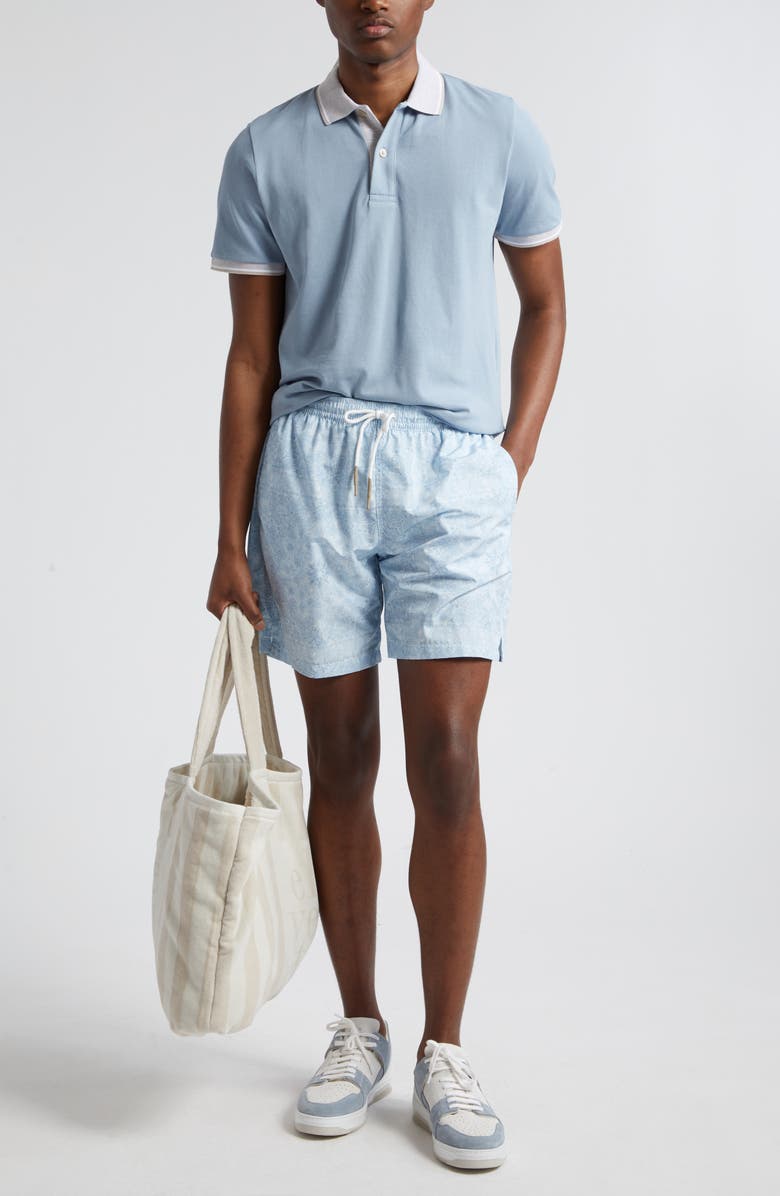 Eleventy Tipped Piqué Cotton Polo, Alternate, color, 