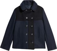 Fortela Patchwork Wool Caban Jacket