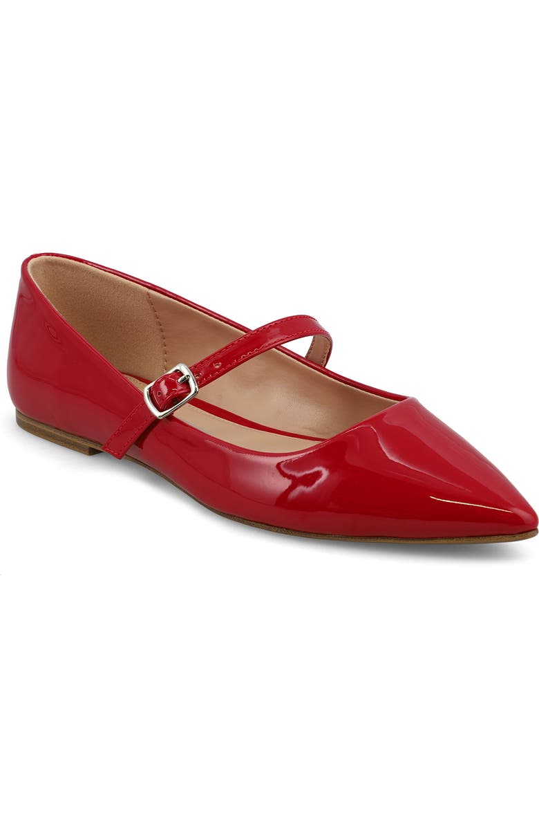 MIA Aviba Mary Jane Pointed Toe Flat, Main, color, Red