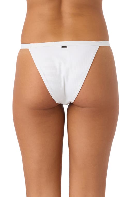 Shop O'neill Saltwater Solids Ribbed Queens Bikini Bottoms In White