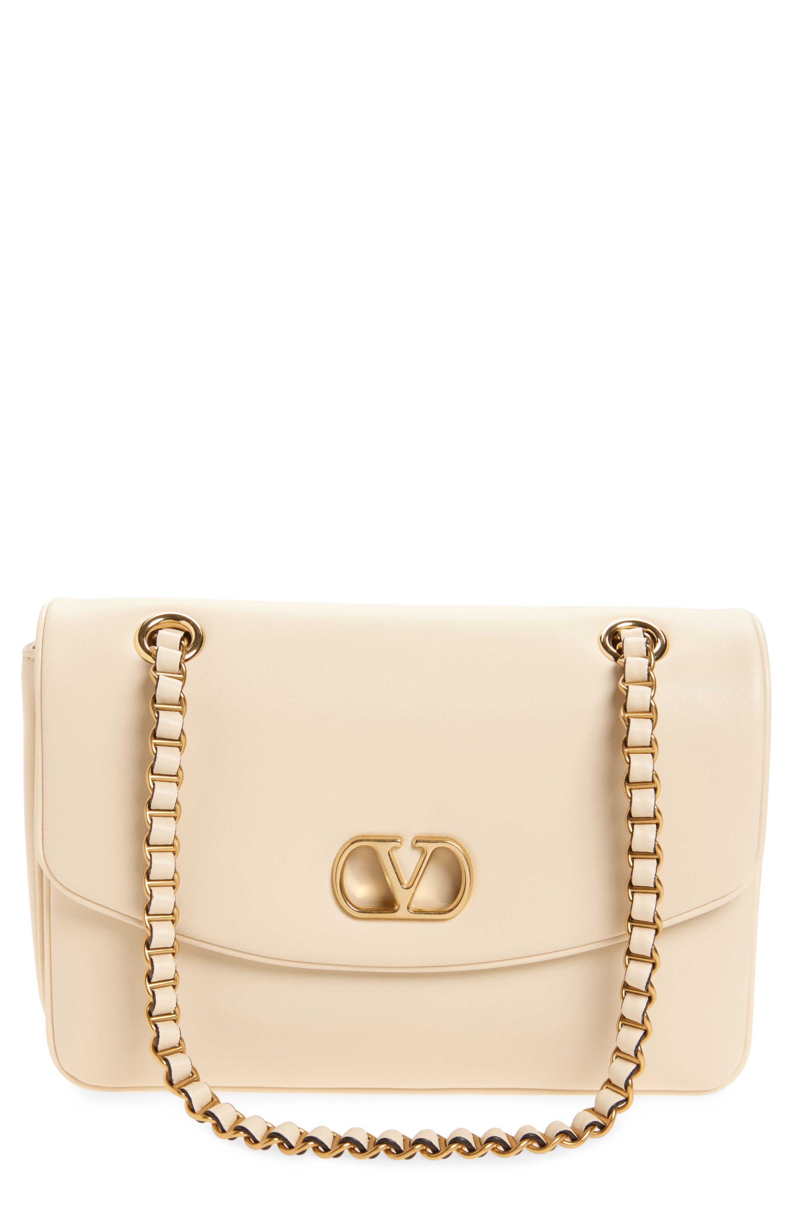 Valentino Garavani Djuna Shoulder Bag, Main, color, White