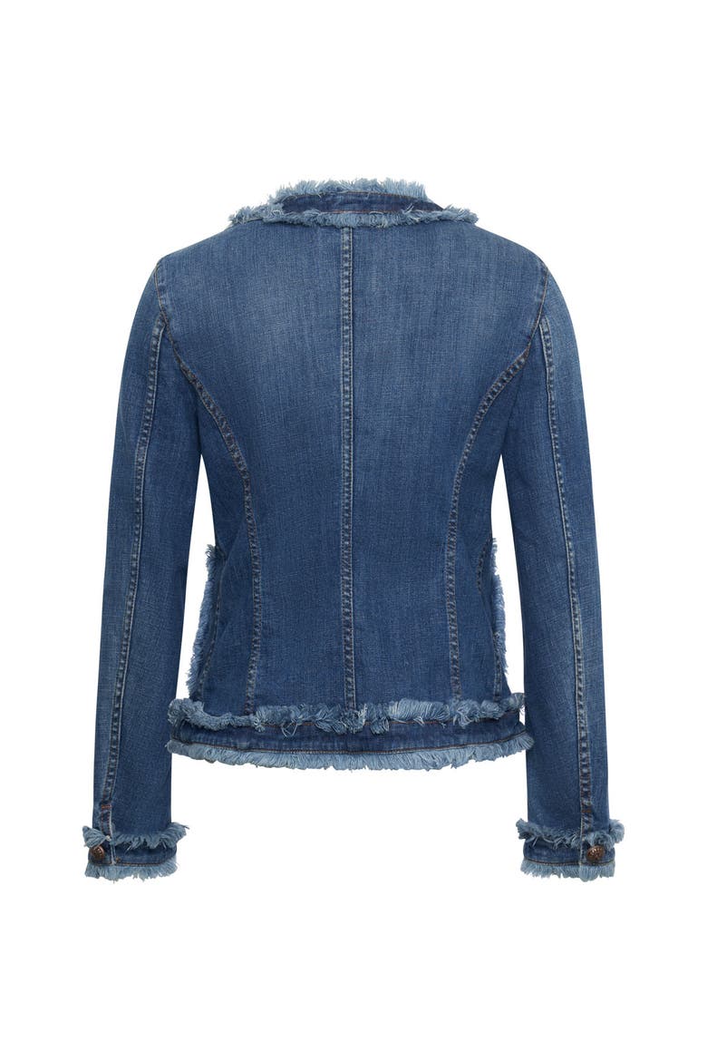 Jeans Jacket With Fringes, Alternate, color, Jeans Blue