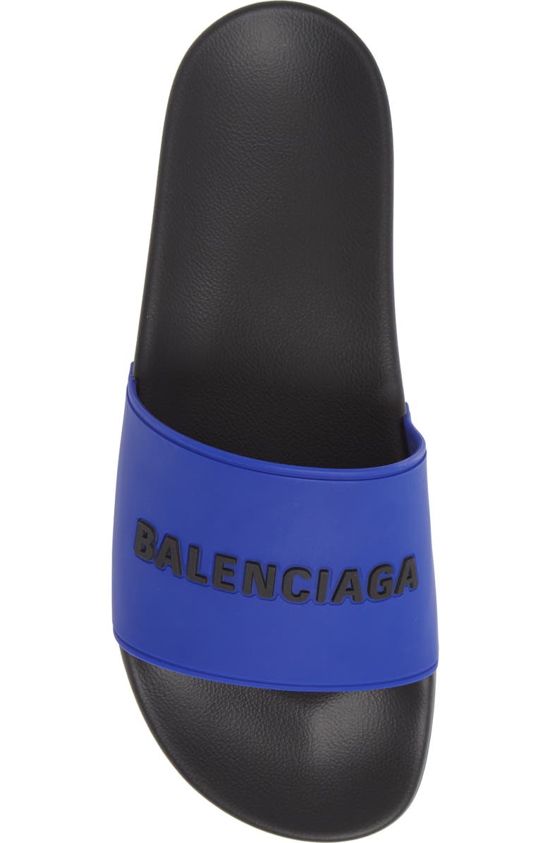 Balenciaga Logo Pool Slide, Alternate, color,