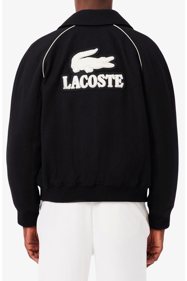 Logo Appliqué Wool Blend Varsity Jacket, Alternate, color, BLACK