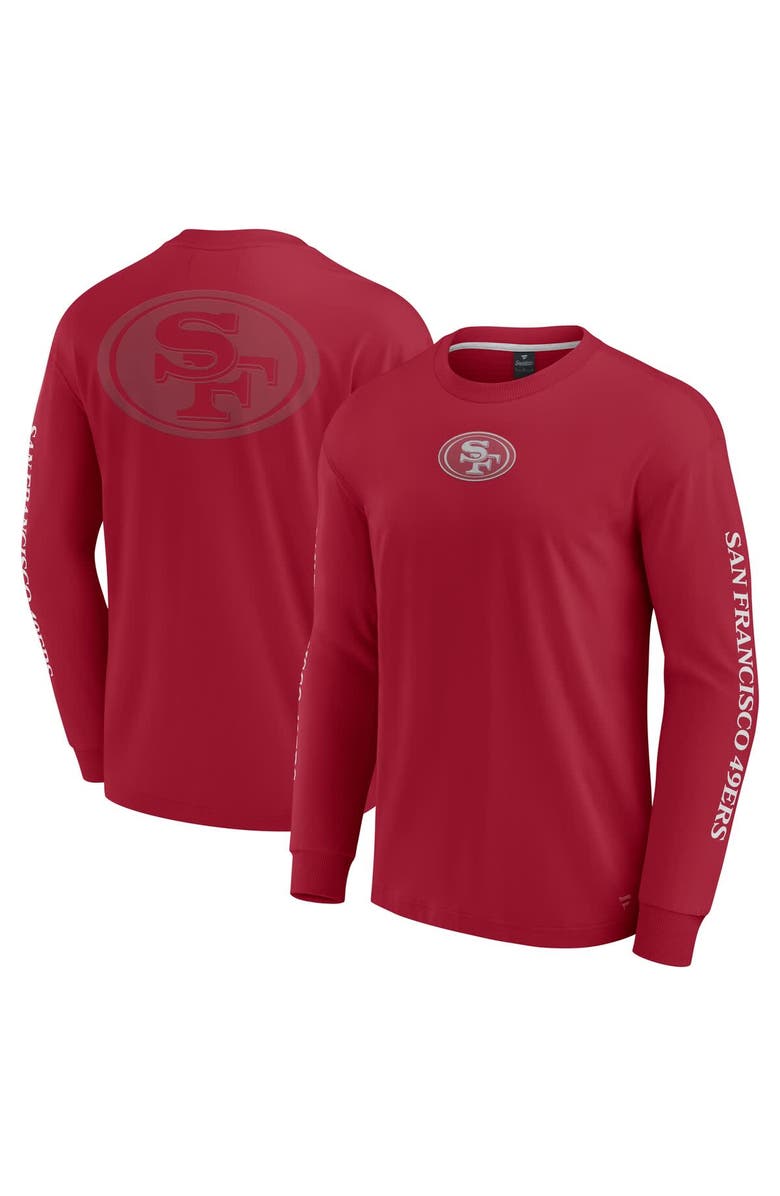 FANATICS Unisex Fanatics Scarlet San Francisco 49ers Elements Strive Long Sleeve T-Shirt, Main, color, Scarlet