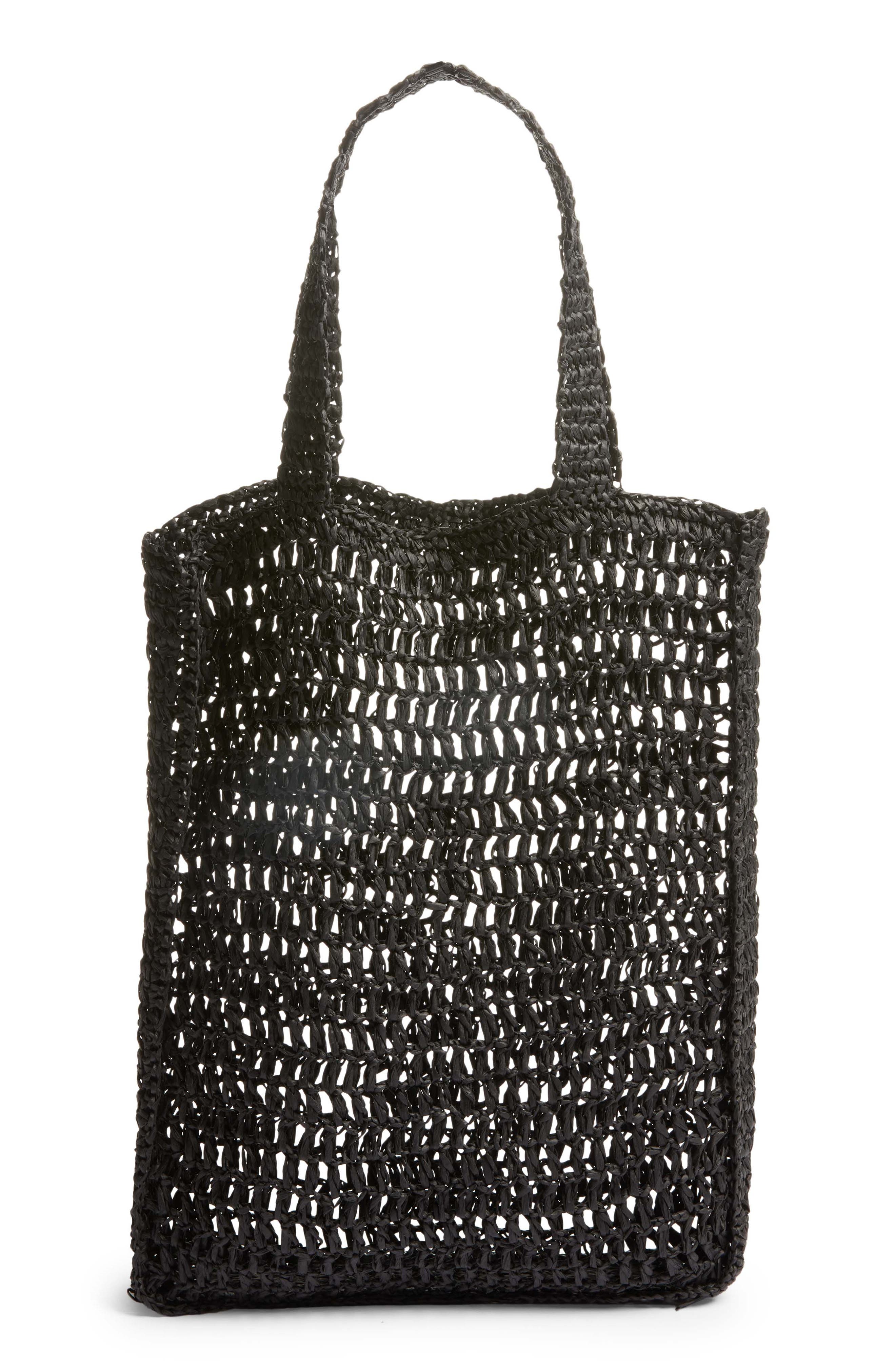 Topshop Paper Straw Tote Bag, Main, color, 