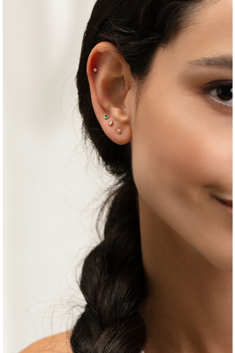 MV Siren™ Mini Crystal Single Stud, Alternate, color, GOLD