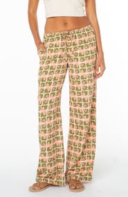 Roxy Iyla Printed Wide Leg Drawstring Pants