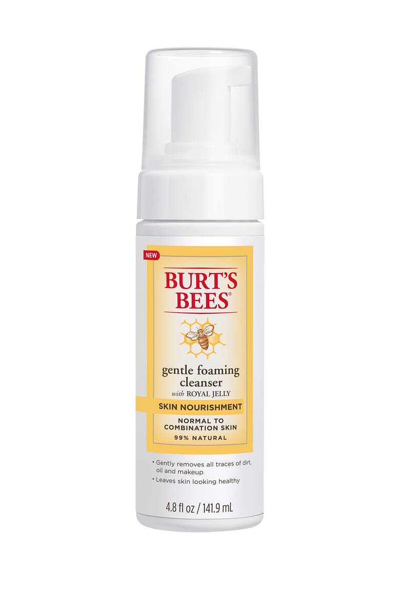 Burt's Bees Skin Nourishment Gentle Foaming Cleanser, Main, color, 