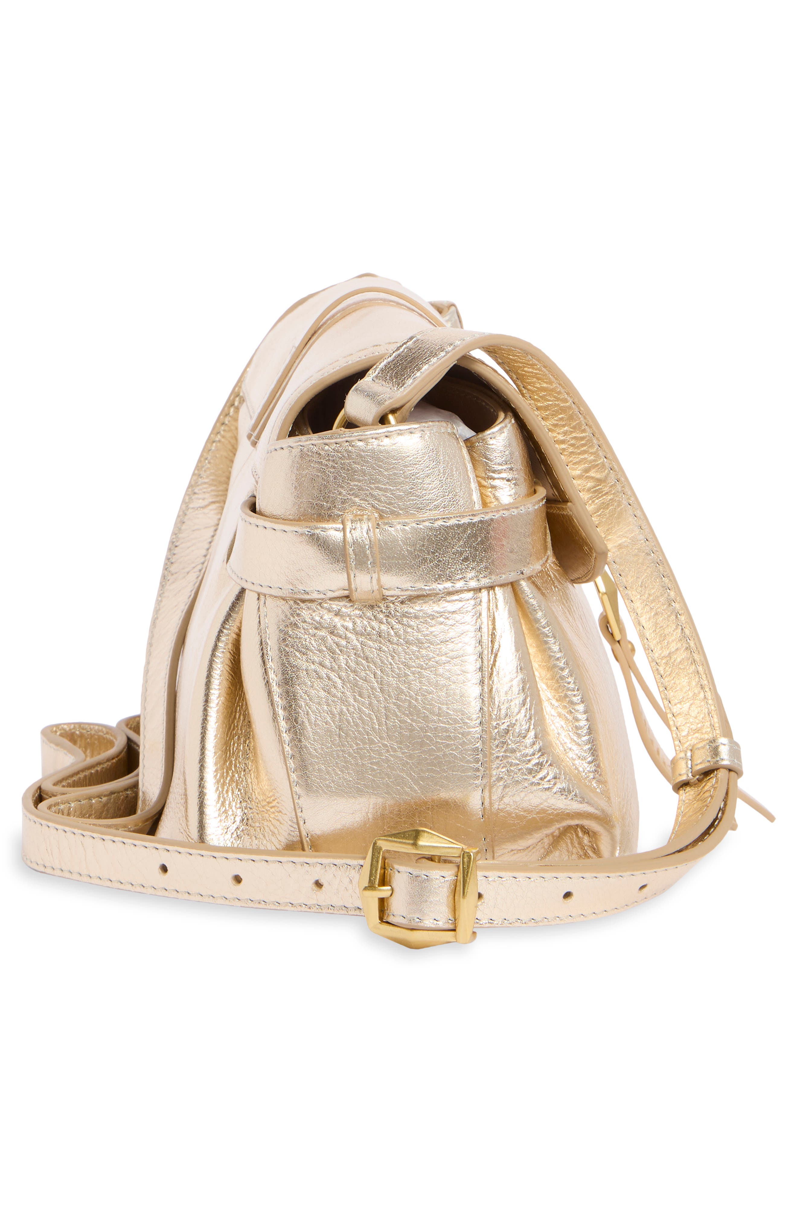Nelly Metallic Leather Crossbody Bag, Alternate, color, EGYPTIAN GOLD METALLLIC PEBBLE