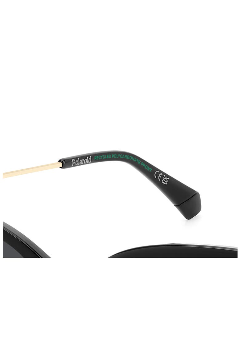 52mm Polarized Cat Eye Sunglasses, Alternate, color, BLACK/ GREY POLAR