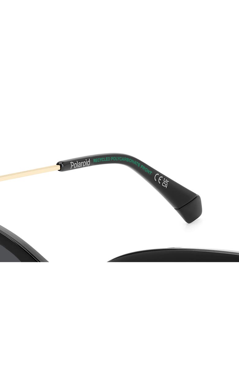 Polaroid 52mm Polarized Cat Eye Sunglasses, Alternate, color, Black/ Grey Polar