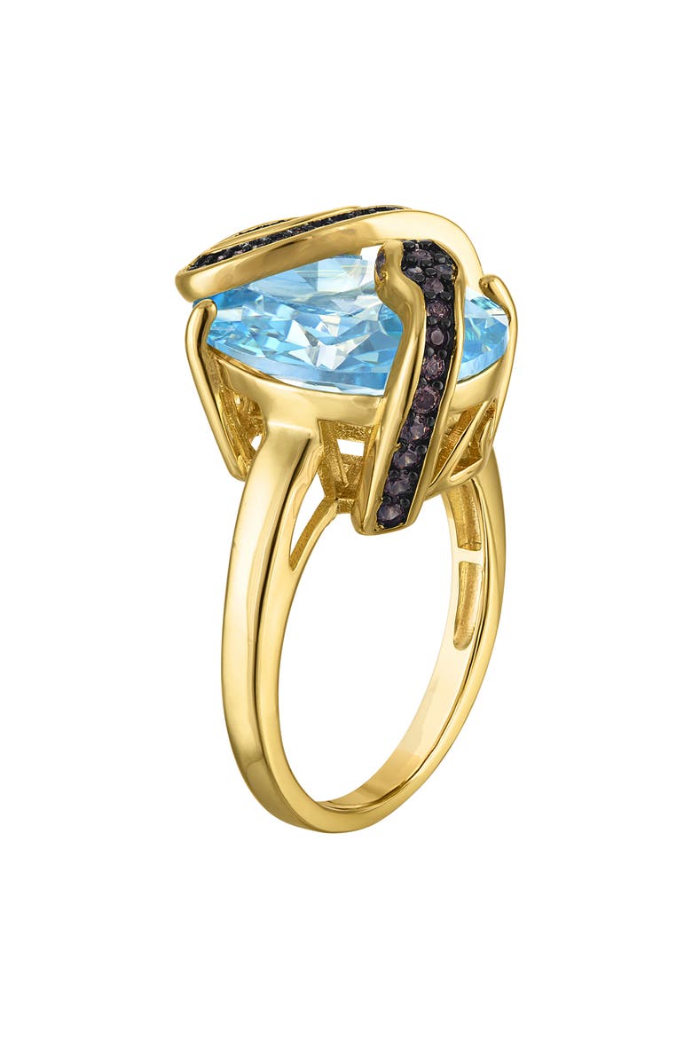 Synthetic Blue Topaz Snake Ring, Alternate, color, YELLOW