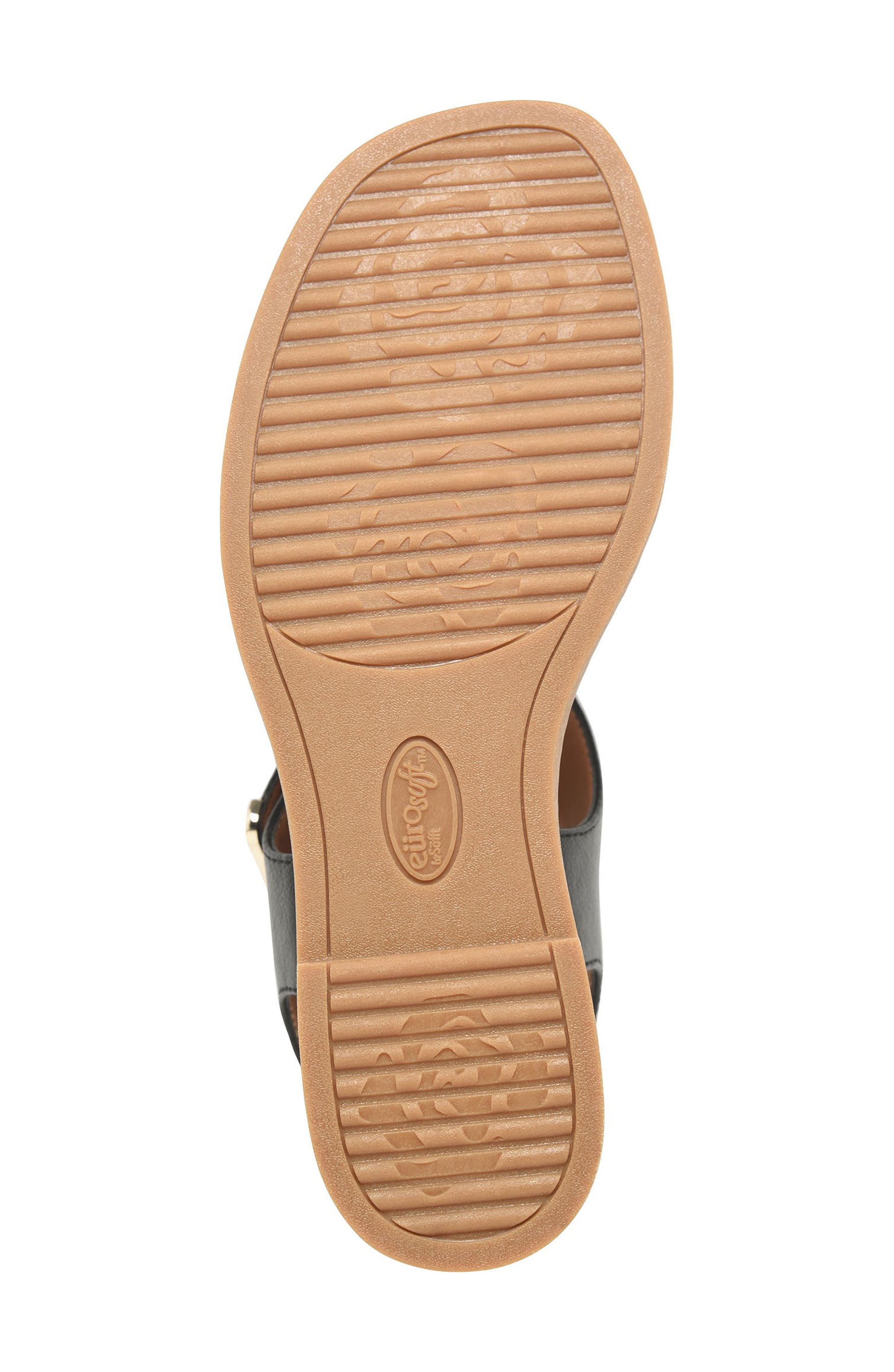 EUROSOFT Mallory Wedge Sandal, Alternate, color, Black