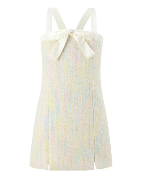 Lilliana Bow Tweed Mini Dress