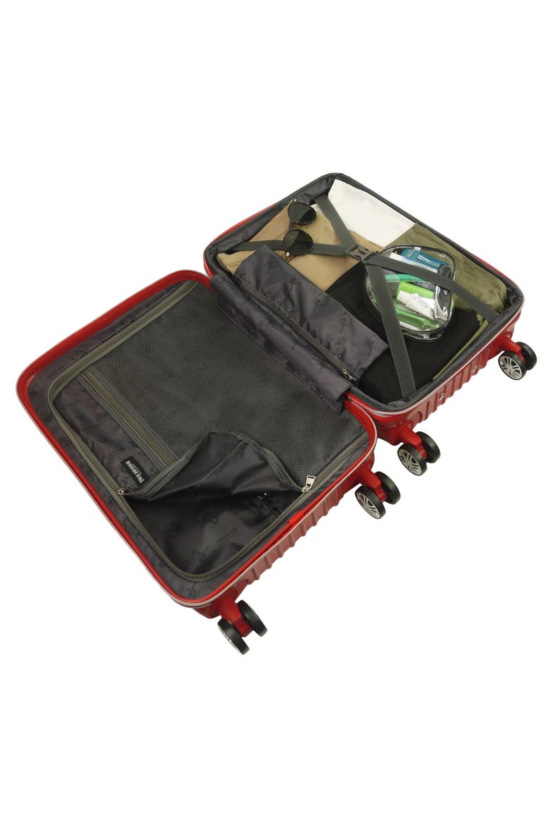 22.5" Hardcase carry-on with big logo., Alternate, color, RED