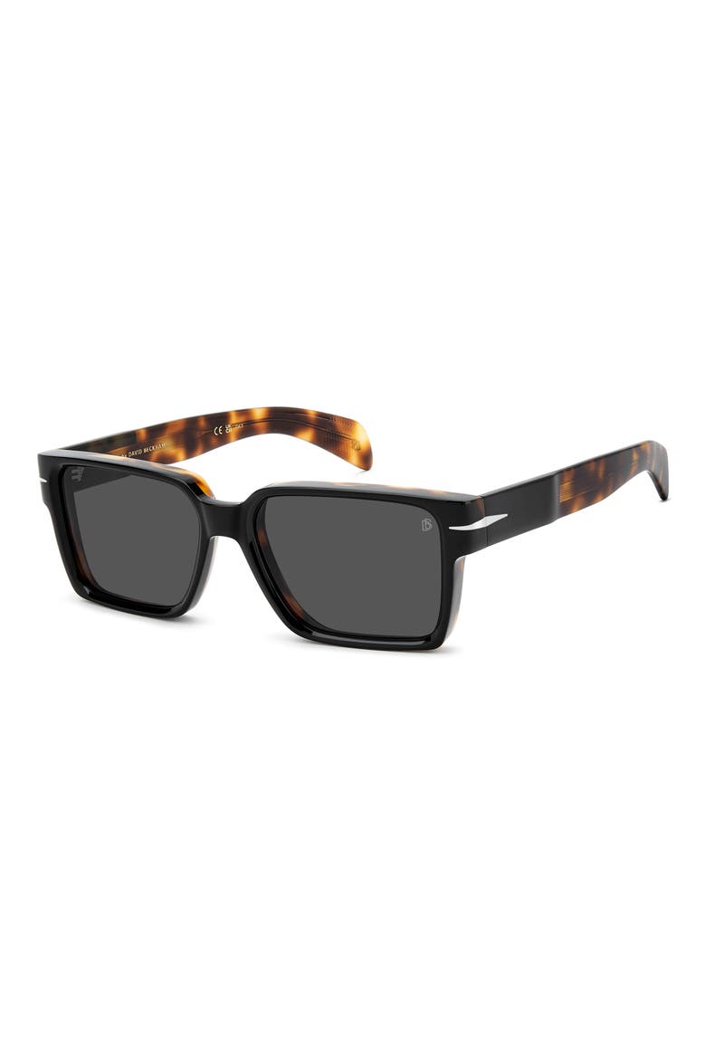 DB 7162/S 56mm Rectangular Sunglasses, Alternate, color, BLACK HAVANA/ GREY