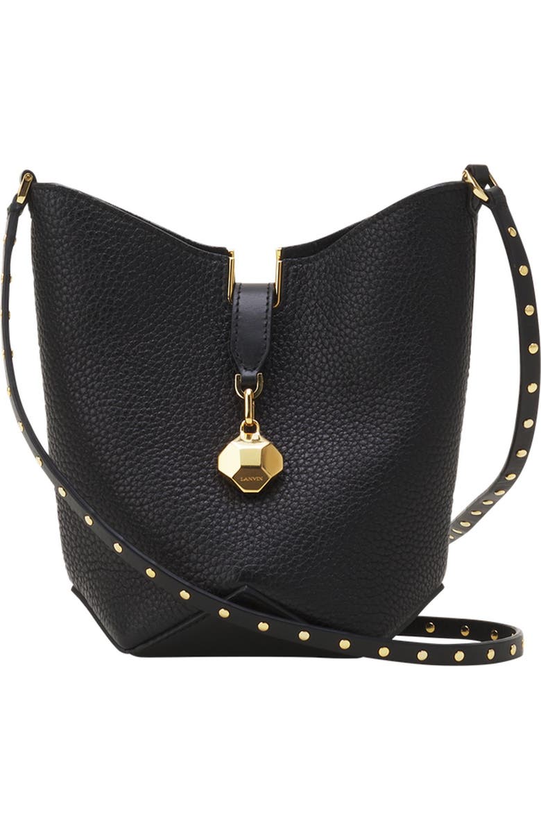 Lanvin Catch Nano By Lanvin Leather Bucket Bag, Main, color, Black