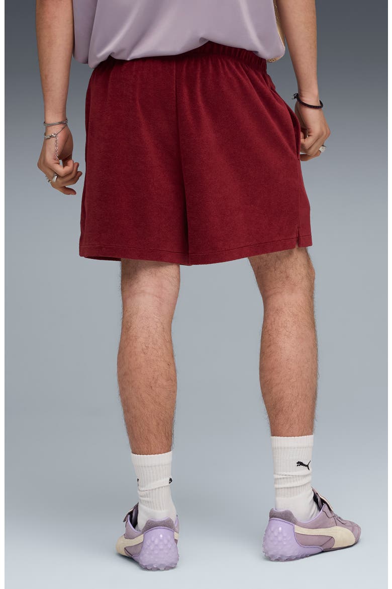x Fenty Towel Cotton Blend Terry Track Shorts, Alternate, color, TEAM REGAL RED