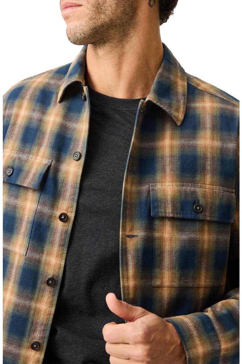 Pinehaven Plaid Organic Cotton Overshirt, Alternate, color, BARK