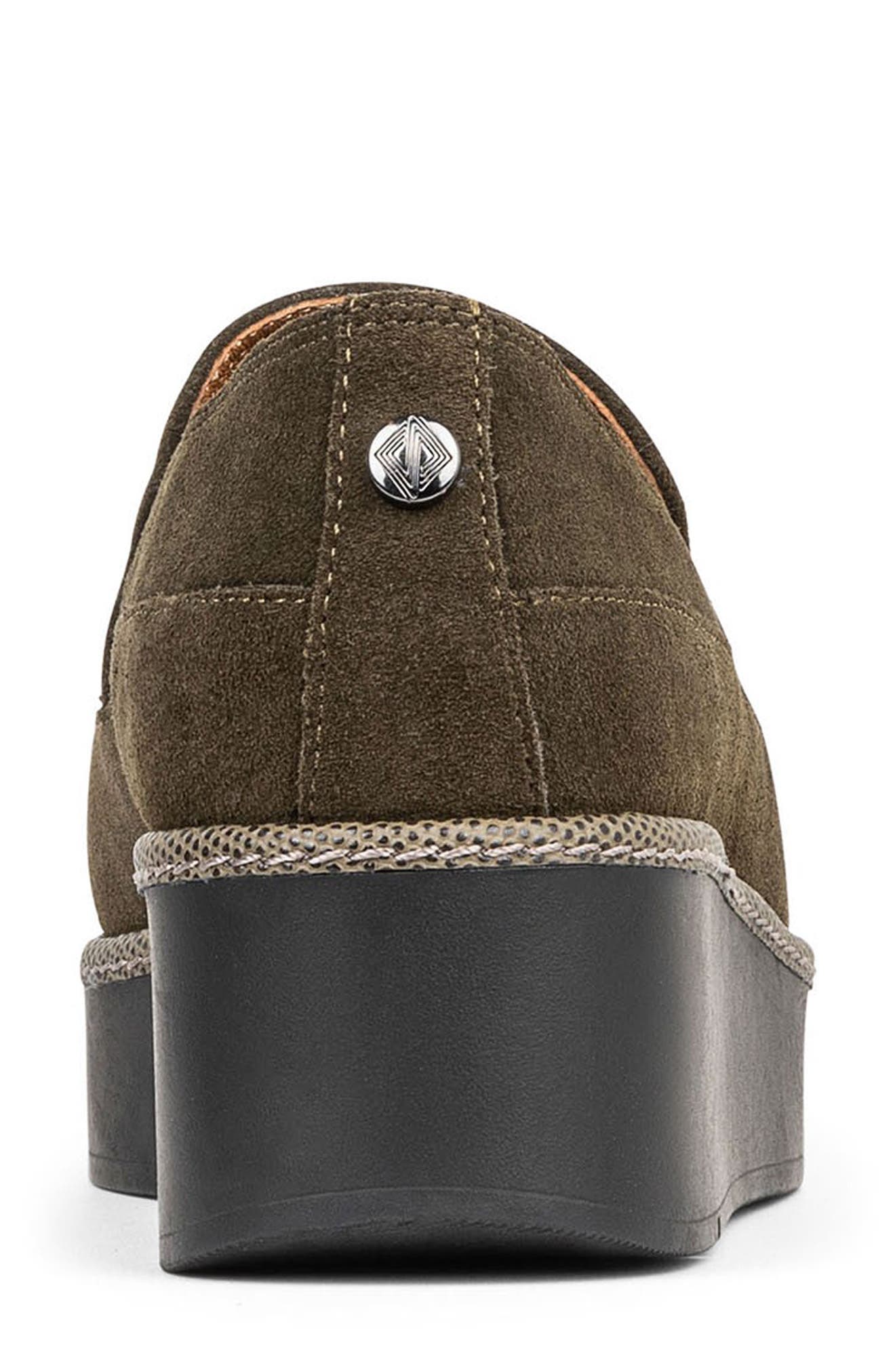 Wallis Platform Wedge Loafer, Alternate, color, MILITARY GREEN