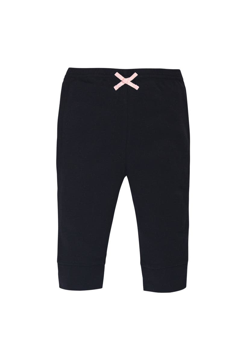 Touched by Nature Organic Cotton Pants for Young Ladies, Alternate, color, Black Floral