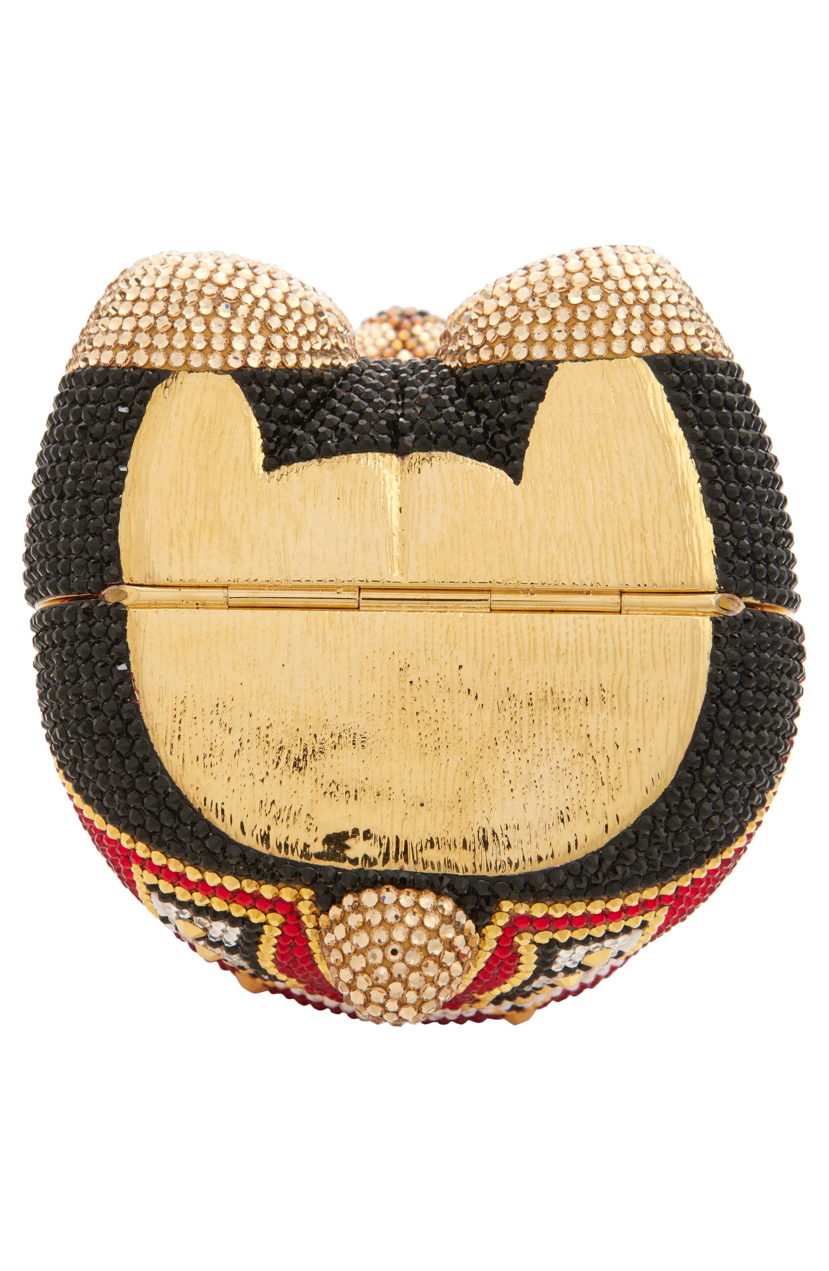 JUDITH LEIBER COUTURE Teddy Bear Albert Crystal Embellished Novelty Clutch, Alternate, color, Champagne Prosecco Multi