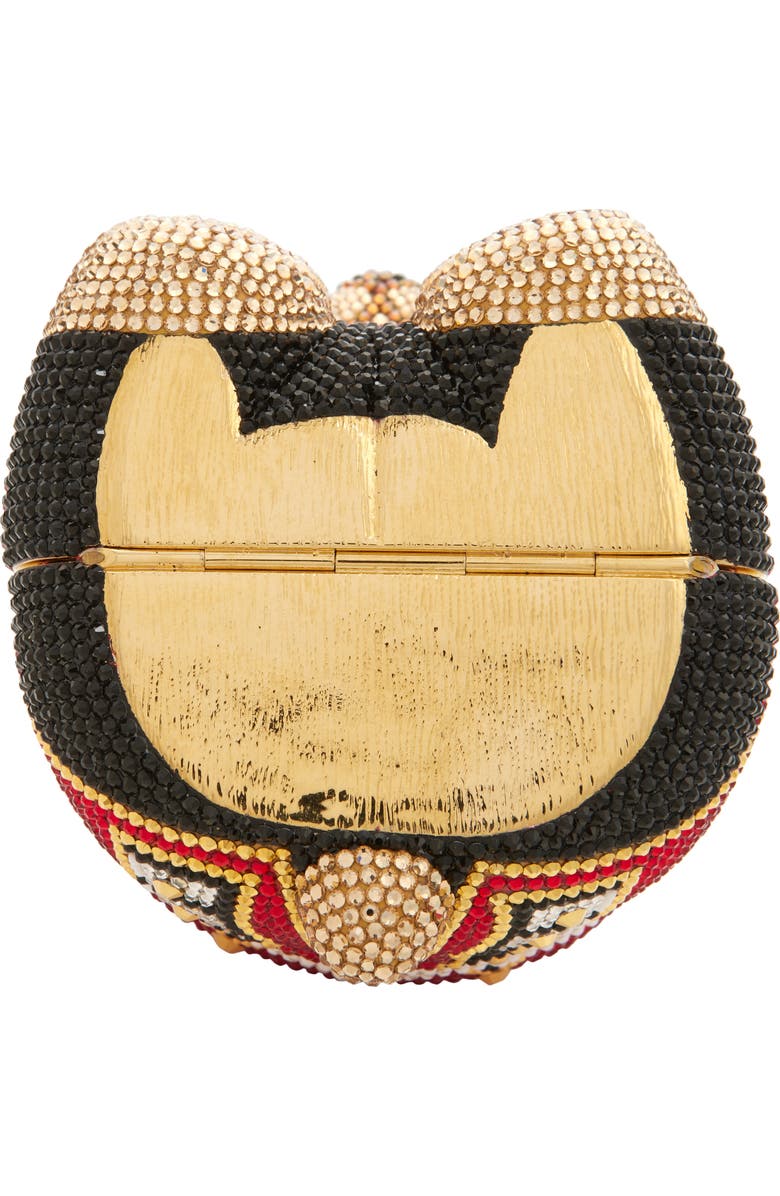 JUDITH LEIBER COUTURE Teddy Bear Albert Crystal Embellished Novelty Clutch, Alternate, color, Champagne Prosecco Multi