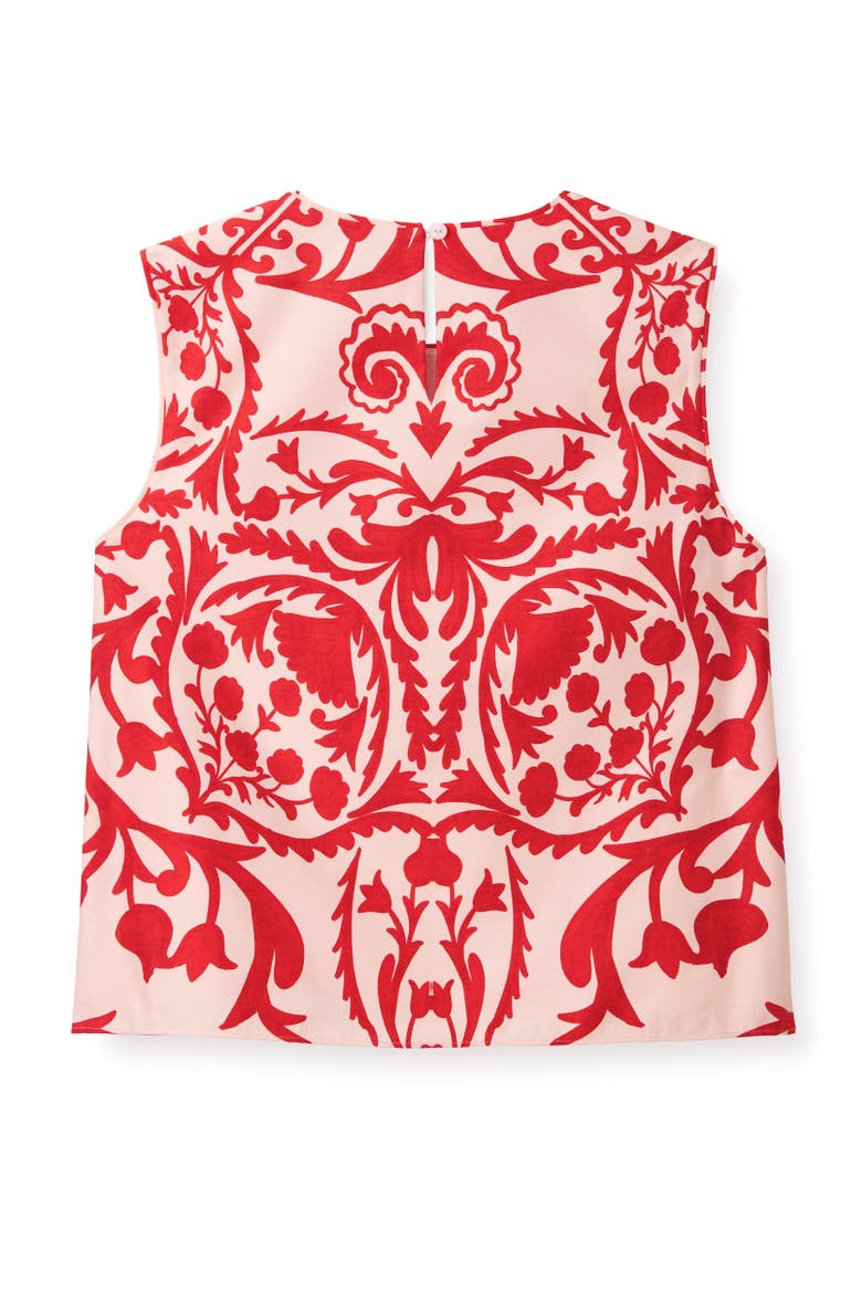 Linda Printed Shell, Alternate, color, Poppy