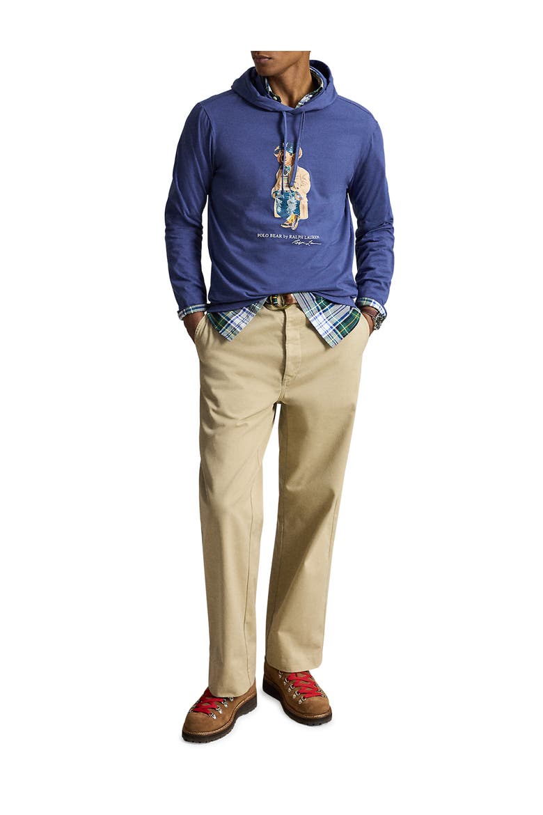 Big & Tall Litchfield Bear Hoodie, Alternate, color, LIGHT NAVY