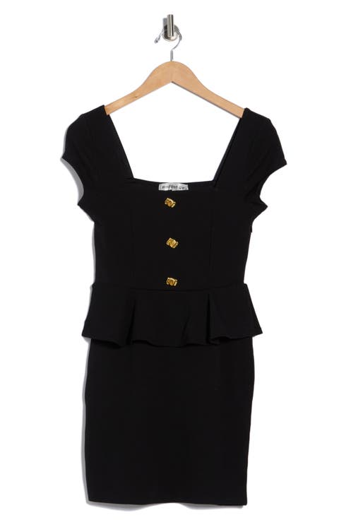 Cap Sleeve Peplum Minidress